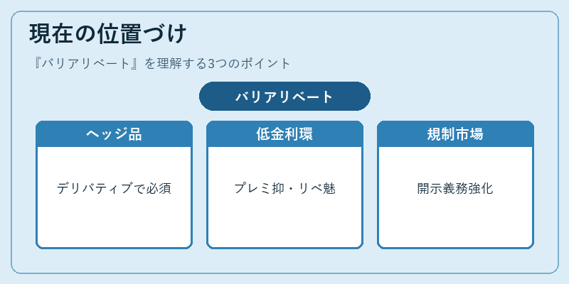 現在の位置づけ（バリアリベート）の図解