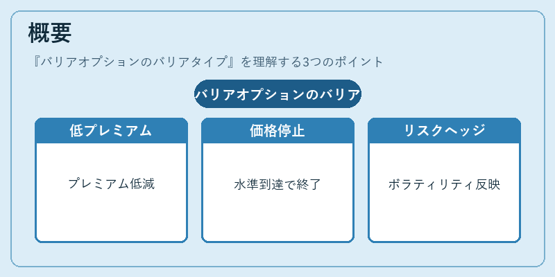 概要（バリアオプションのバリアタイプ）の図解