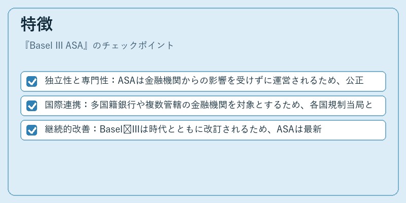 特徴（Basel III ASA）の図解