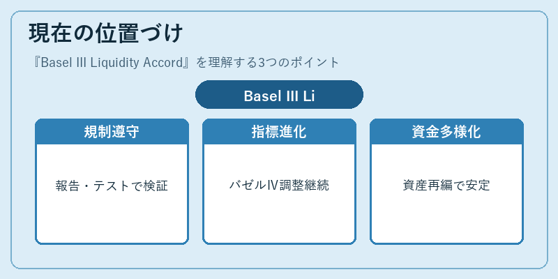 現在の位置づけ（Basel III Liquidity Accord）の図解