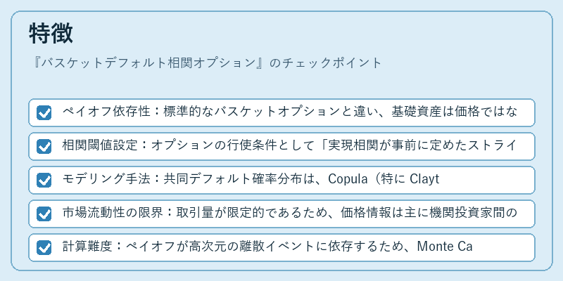 特徴(バスケットデフォルト相関オプション)の図解