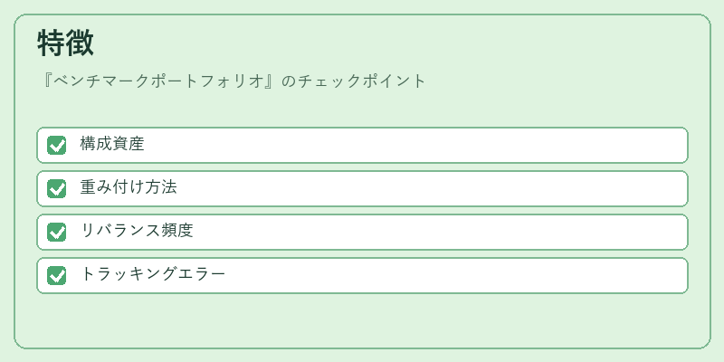 特徴(ベンチマークポートフォリオ)の図解