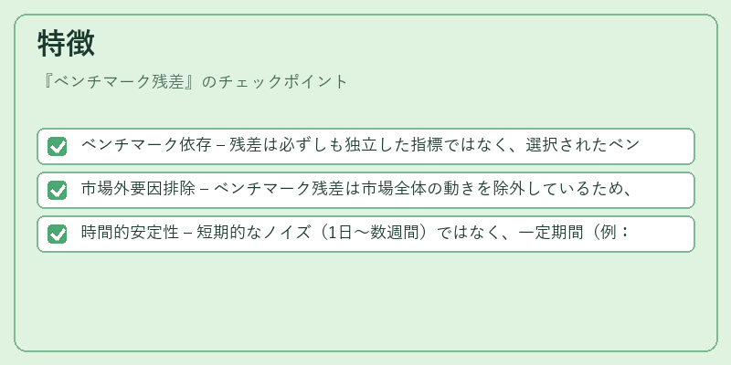 特徴（ベンチマーク残差）の図解