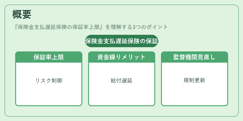 概要（保険金支払遅延保険の保証率上限）の図解