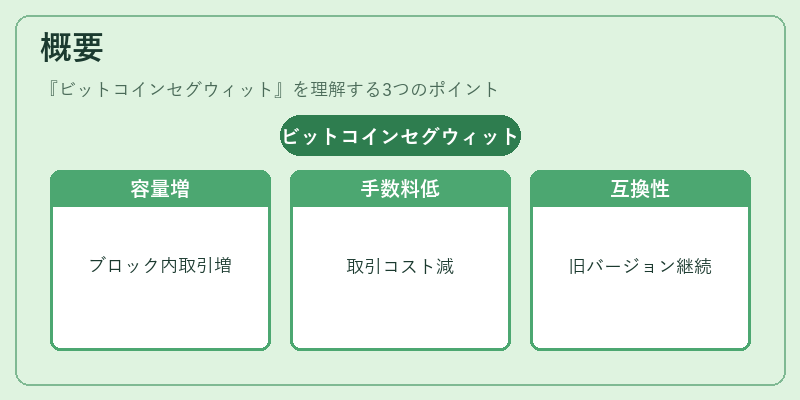 概要（ビットコインセグウィット）の図解