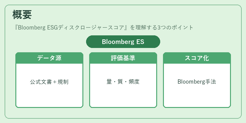 概要（Bloomberg ESGディスクロージャースコア）の図解