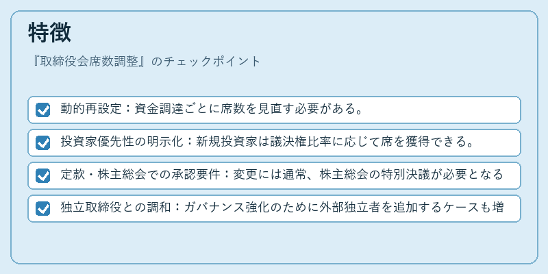 特徴(取締役会席数調整)の図解