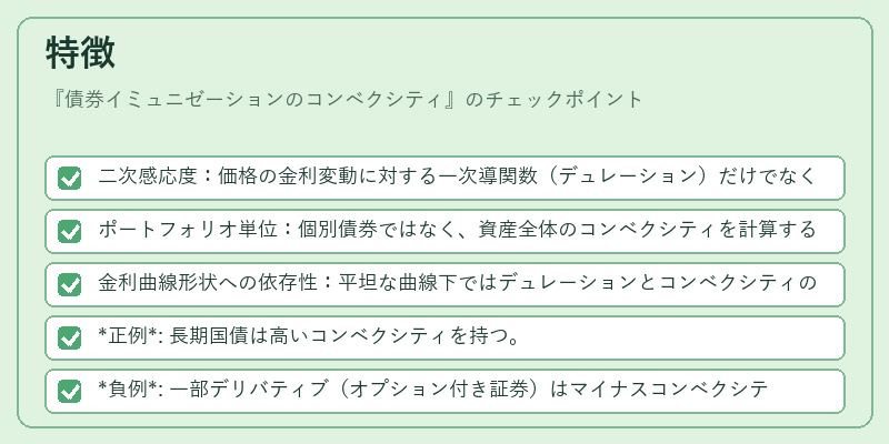 特徴（債券イミュニゼーションのコンベクシティ）の図解