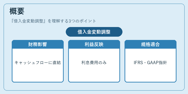概要（借入金変動調整）の図解