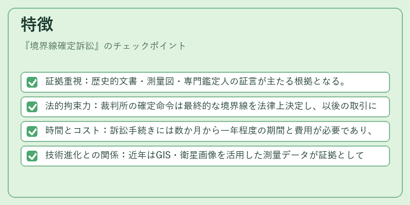 特徴(境界線確定訴訟)の図解