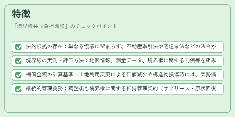 特徴（境界権共同負担調整）の図解