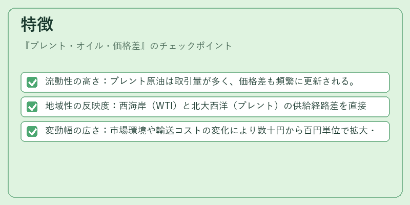 特徴（ブレント・オイル・価格差）の図解