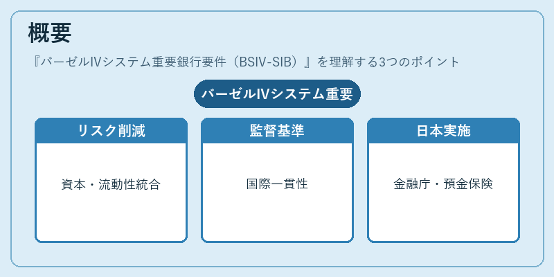概要（バーゼルIVシステム重要銀行要件（BSIV-SIB））の図解