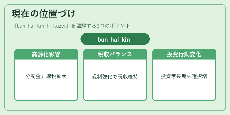 現在の位置づけ（bun-hai-kin-hi-kazei）の図解