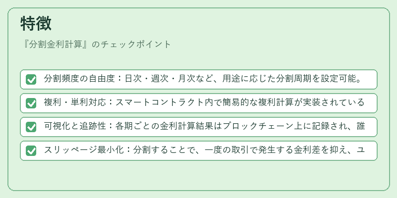 特徴（分割金利計算）の図解