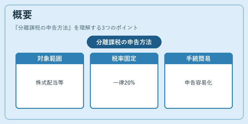 概要（分離課税の申告方法）の図解