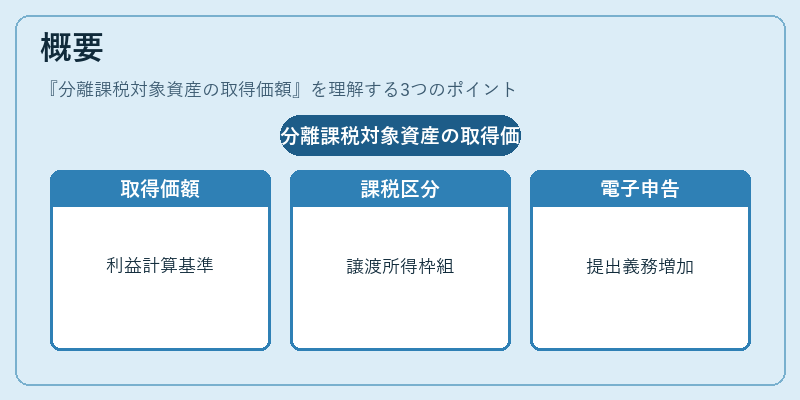 概要(分離課税対象資産の取得価額)の図解