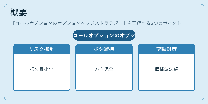 概要（コールオプションのオプションヘッジストラテジー）の図解