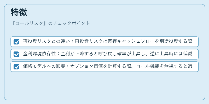 特徴(コールリスク)の図解