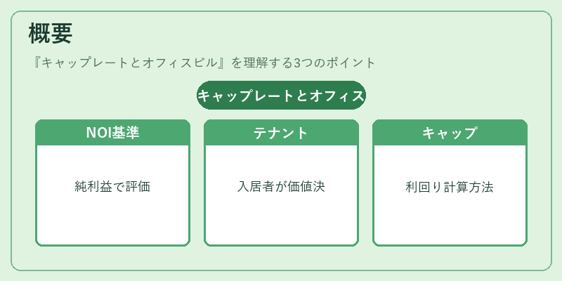 概要（キャップレートとオフィスビル）の図解