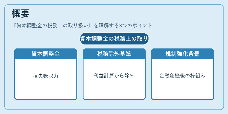 概要(資本調整金の税務上の取り扱い)の図解