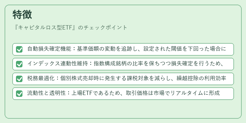 特徴（キャピタルロス型ETF）の図解