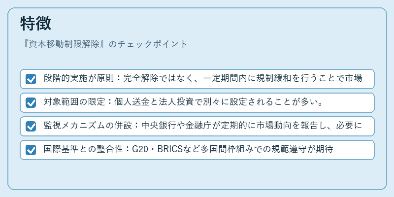 特徴（資本移動制限解除）の図解