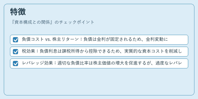 特徴（資本構成との関係）の図解