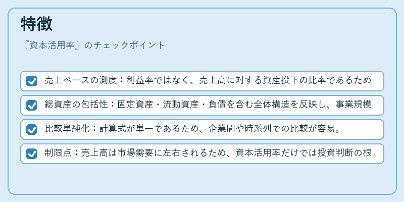 特徴(資本活用率)の図解