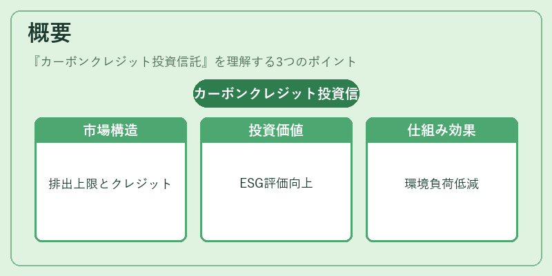 概要(カーボンクレジット投資信託)の図解