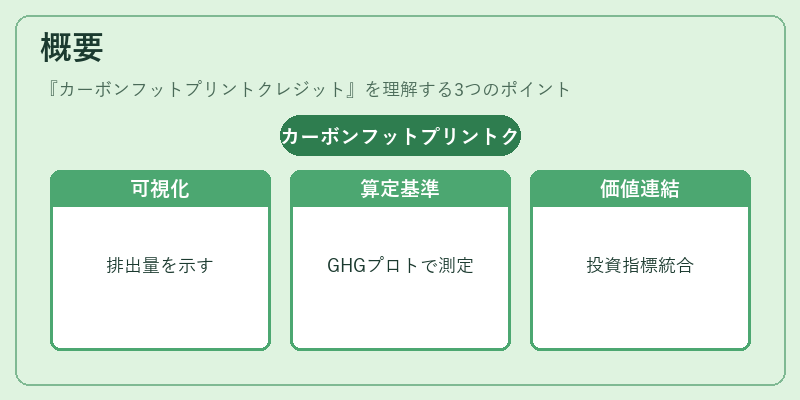 概要（カーボンフットプリントクレジット）の図解