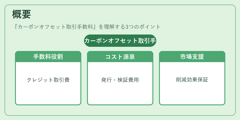 概要（カーボンオフセット取引手数料）の図解