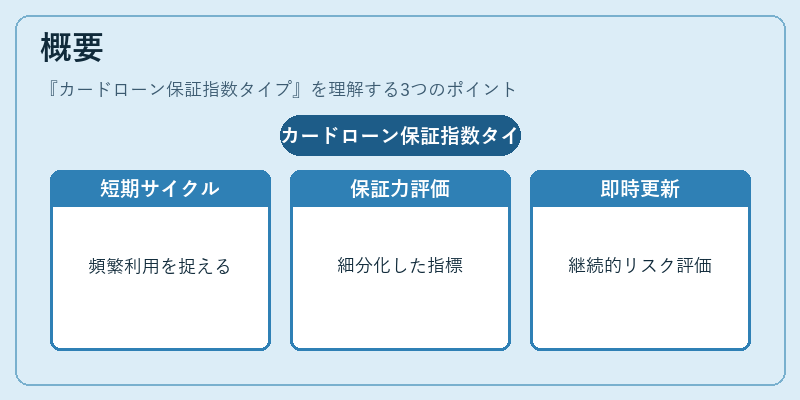 概要（カードローン保証指数タイプ）の図解