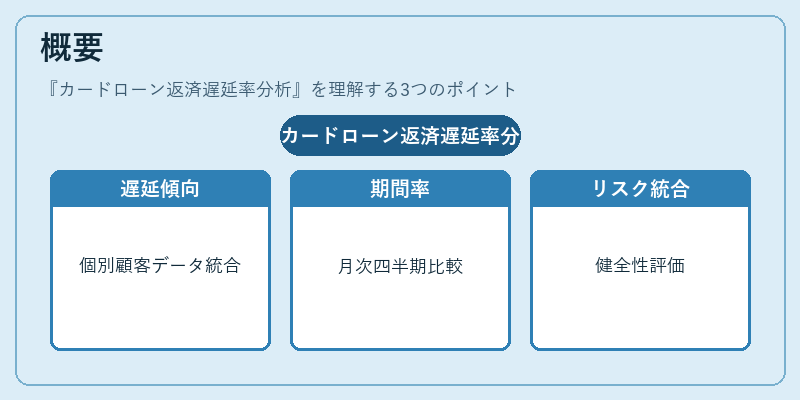 概要(カードローン返済遅延率分析)の図解