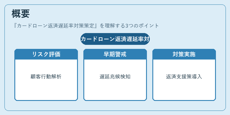 概要（カードローン返済遅延率対策策定）の図解