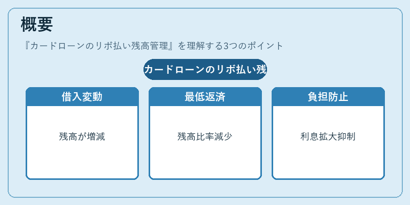 概要（カードローンのリボ払い残高管理）の図解