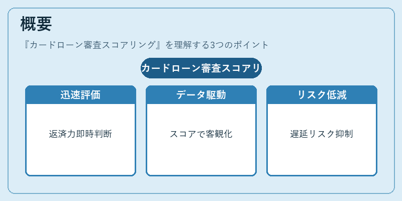概要（カードローン審査スコアリング）の図解