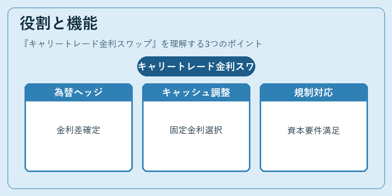 役割と機能（キャリートレード金利スワップ）の図解