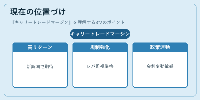 現在の位置づけ（キャリートレードマージン）の図解