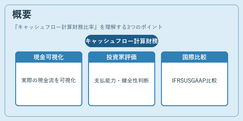 概要（キャッシュフロー計算財務比率）の図解