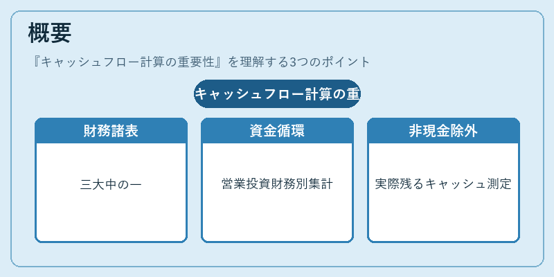 概要(キャッシュフロー計算の重要性)の図解
