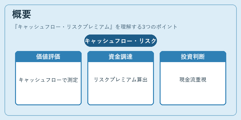概要（キャッシュフロー・リスクプレミアム）の図解