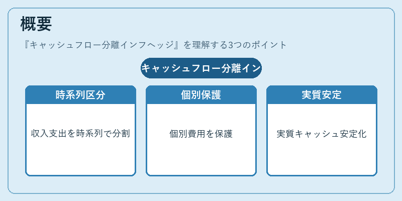 概要（キャッシュフロー分離インフヘッジ）の図解