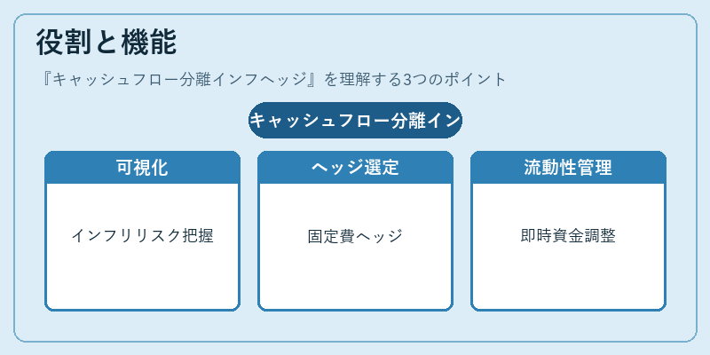 役割と機能（キャッシュフロー分離インフヘッジ）の図解