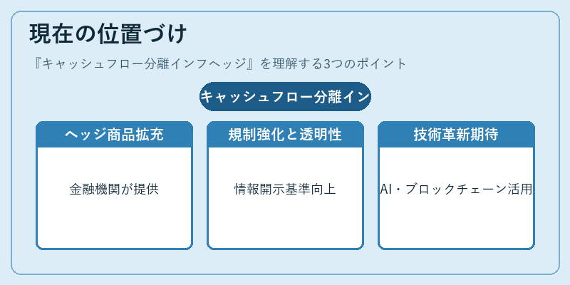 現在の位置づけ（キャッシュフロー分離インフヘッジ）の図解