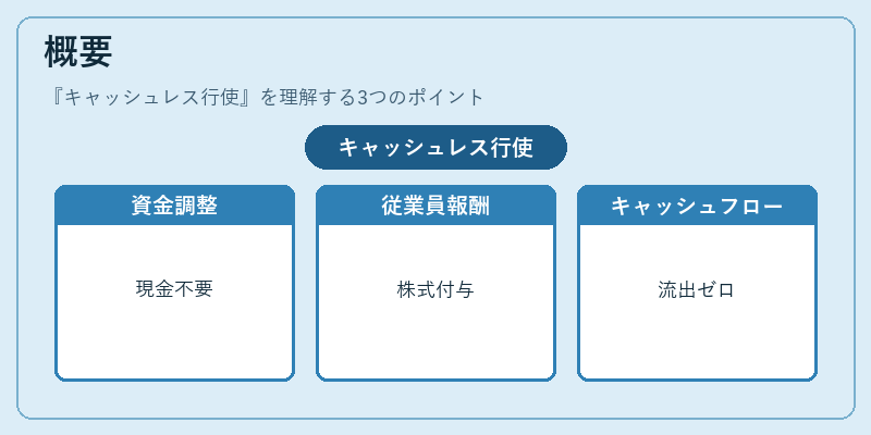概要（キャッシュレス行使）の図解