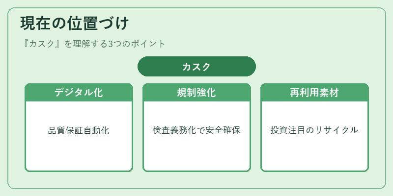 現在の位置づけ（カスク）の図解