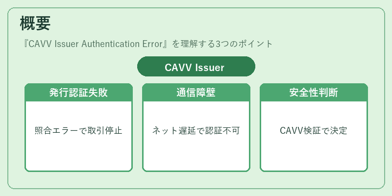 概要（CAVV Issuer Authentication Error）の図解