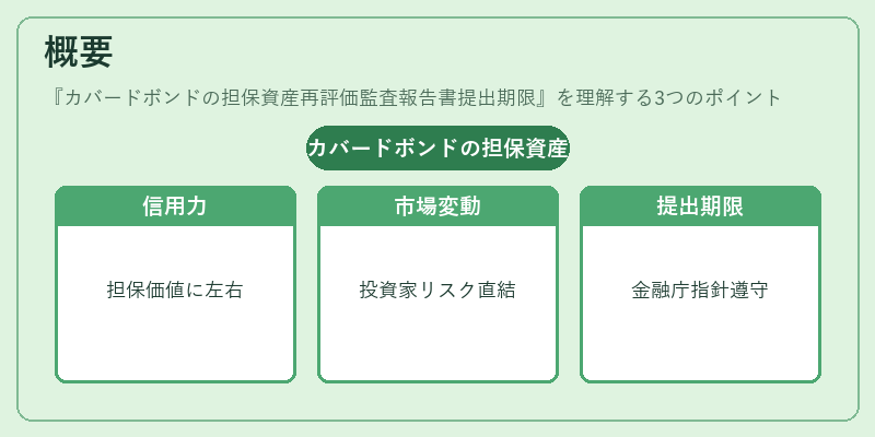 概要（カバードボンドの担保資産再評価監査報告書提出期限）の図解