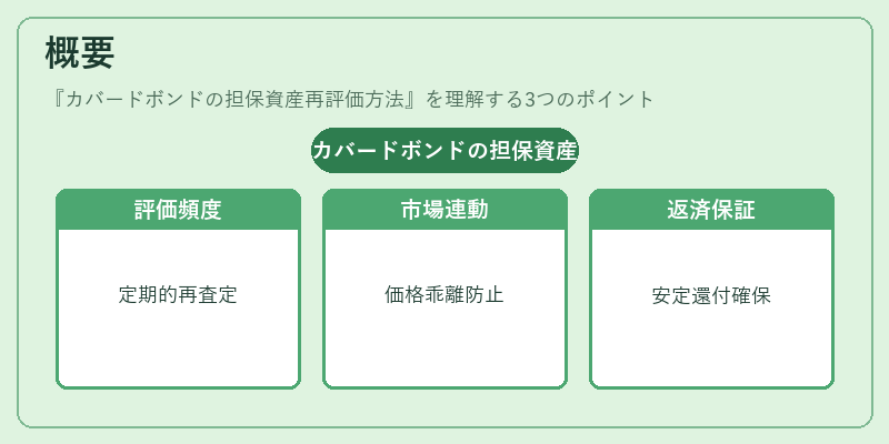 概要（カバードボンドの担保資産再評価方法）の図解